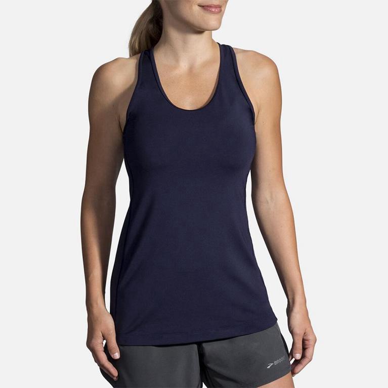 Brooks Pick-Up Womens Running Tank Top - Blue - Indonesia (NAPY-63981)